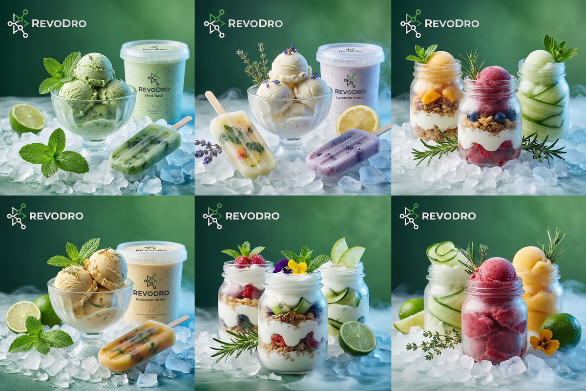 Ice Cream and Frozen Desserts with Natural Ingredients